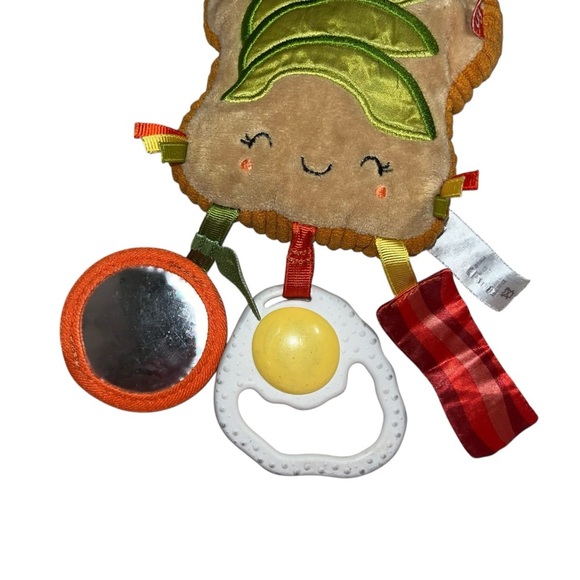 Fisher price brunch & go avocado toast stroller baby toy plush rattle bacon egg - Picture 3 of 4
